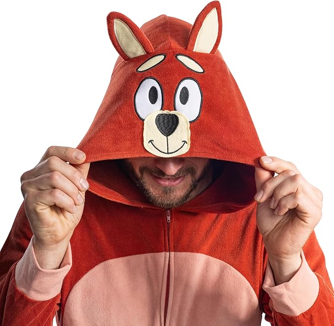 Adult Unisex Playful Colorful Dog Adult Halloween Costume Cosplay Zip Up Pajama Jumpsuit