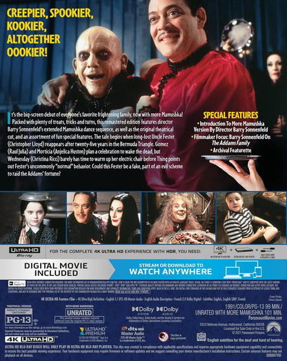 The Addams Family With More Mamushka! 4K UHD Blu-Ray DVD