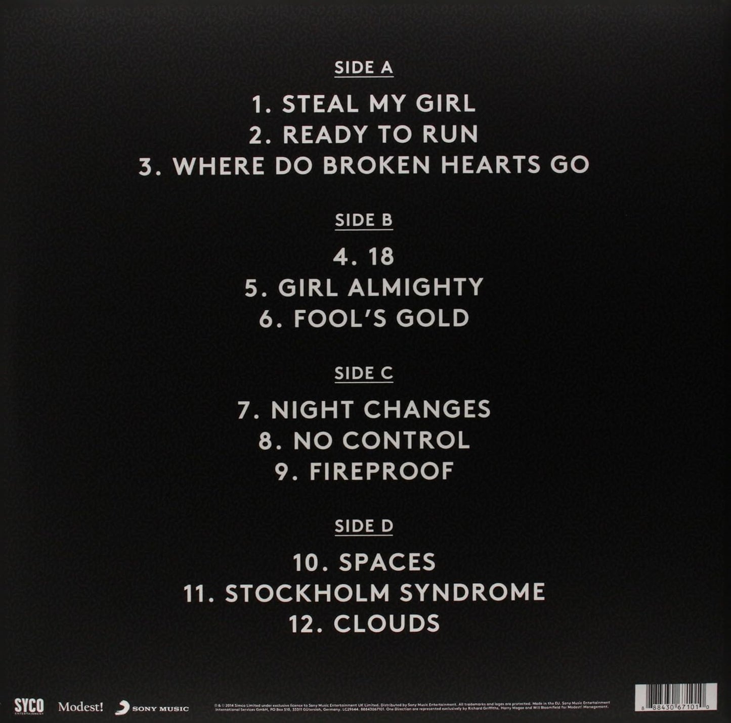 One Direction Four (2LP/Gatefold) Vinyl Record