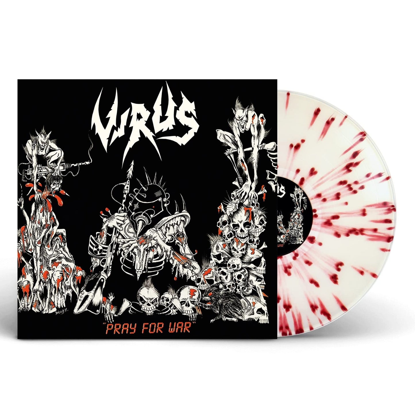 Virus - Pray For War [Colored Vinyl] (Red) (Wht) (Uk) Vinyl Record Album Cover