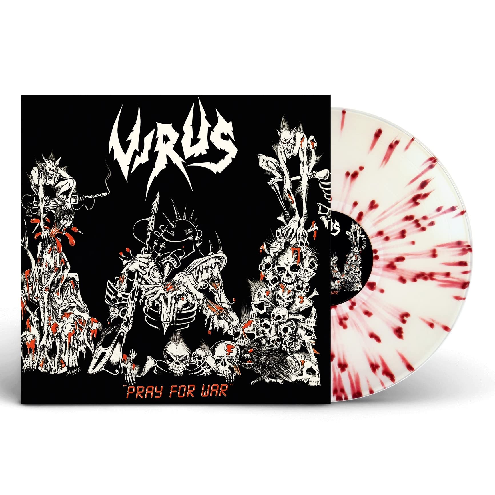 Virus - Pray For War [Colored Vinyl] (Red) (Wht) (Uk) Vinyl Record Album Cover