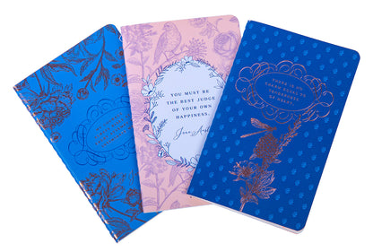 Jane Austen Sewn Pocket Notebook Collection (Set of 3)