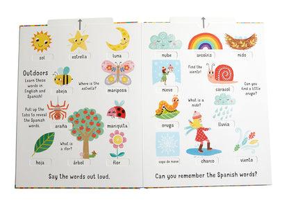 Slide and Seek: 100 Words English-Spanish