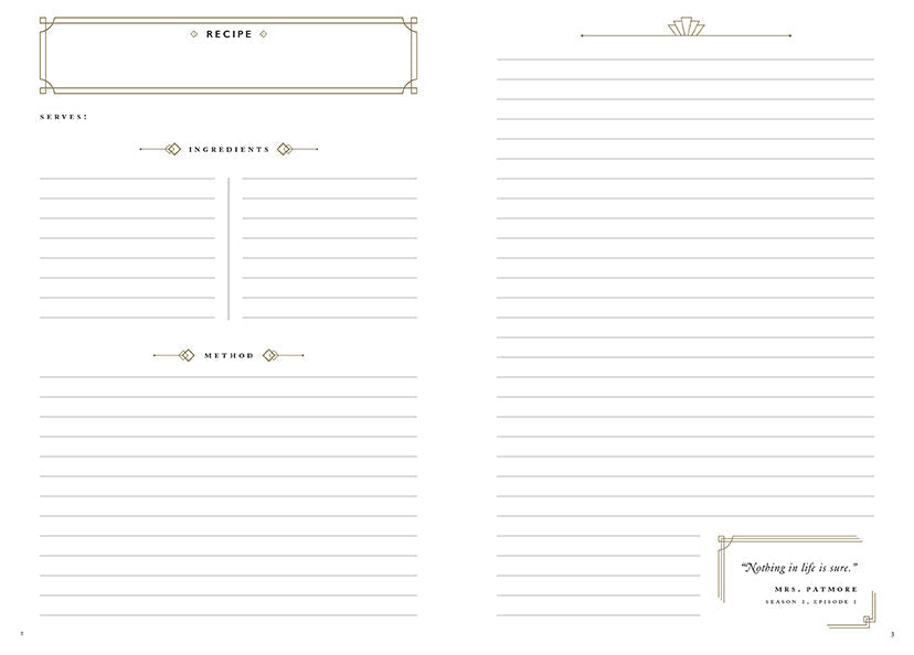 The Official Downton Abbey Mrs. Patmore's Recipe Journal