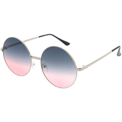 Oversize Vintage Inspired Metal Round Circle Sunglasses 8370
