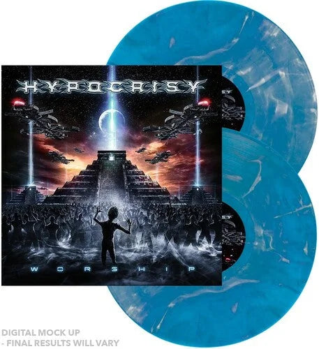Hypocrisy - Worship (IEX) (Blue & White Marble) Vinyl Record