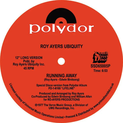 Roy Ayers Ubiquity - Running Away / Love Will Bring Us Back Together Vinyl Record