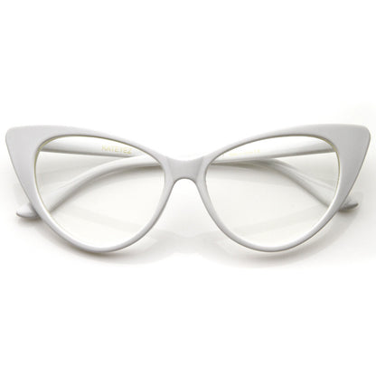 1950's Vintage Mod Fashion Cat Eye Clear Lens Glasses