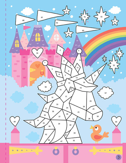 Mindful Sticker By Number: Unicorns