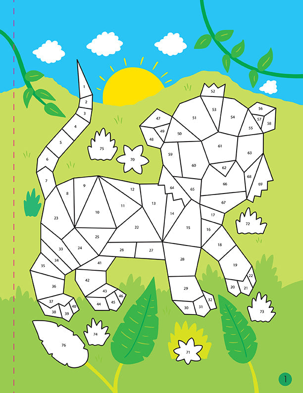 Mindful Sticker By Number: Animals