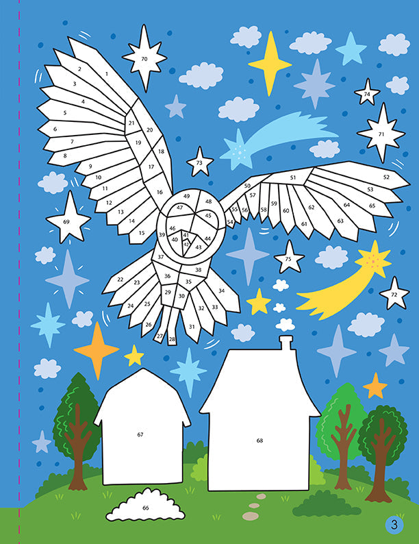 Mindful Sticker By Number: Animals