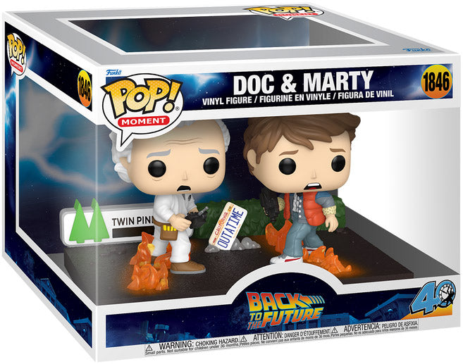 Funko POP! Moment: Back to the Future Doc & Marty at Twin Pines Mall [PRE-ORDER: Distributor delayed delivery until October 2025!]