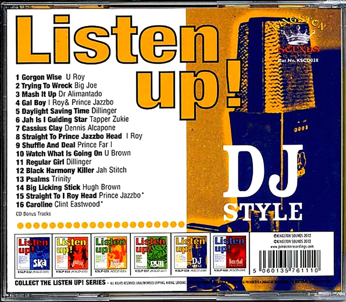 U Roy Dr Alimantado Prince Jazzbo Prince Far I Etc Listen Up DJ Style Music CD