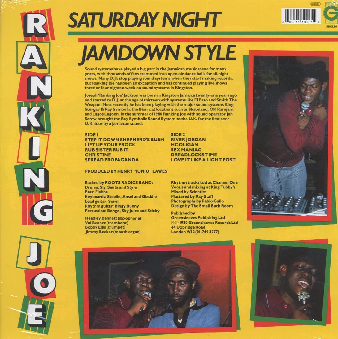 Ranking Joe - Saturday Night Jamdown Style Vinyl Record