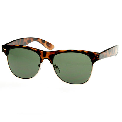 1950's Vintage Inspired Retro Half Frame Horned Rim Sunglasses 8769