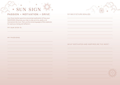 Sun Moon Rising Astrology Notebook Set