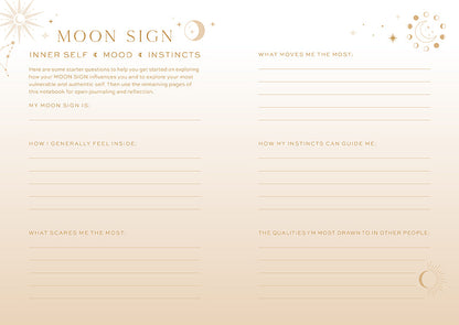 Sun Moon Rising Astrology Notebook Set