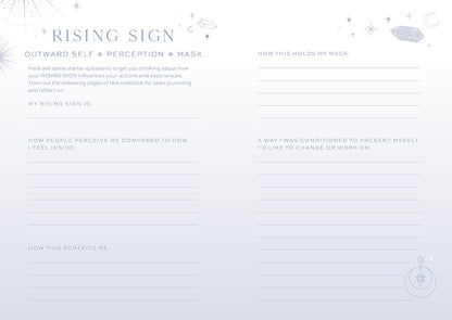 Sun Moon Rising Astrology Notebook Set