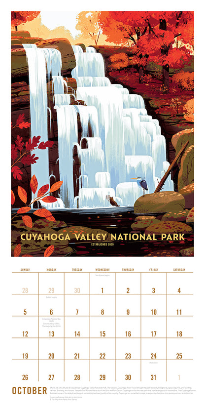 2025 The Art of the National Parks Wall Calendar