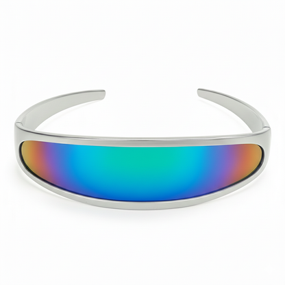 Retro Futuristic 1980's Disco Wrap Around Space Sunglasses 8964