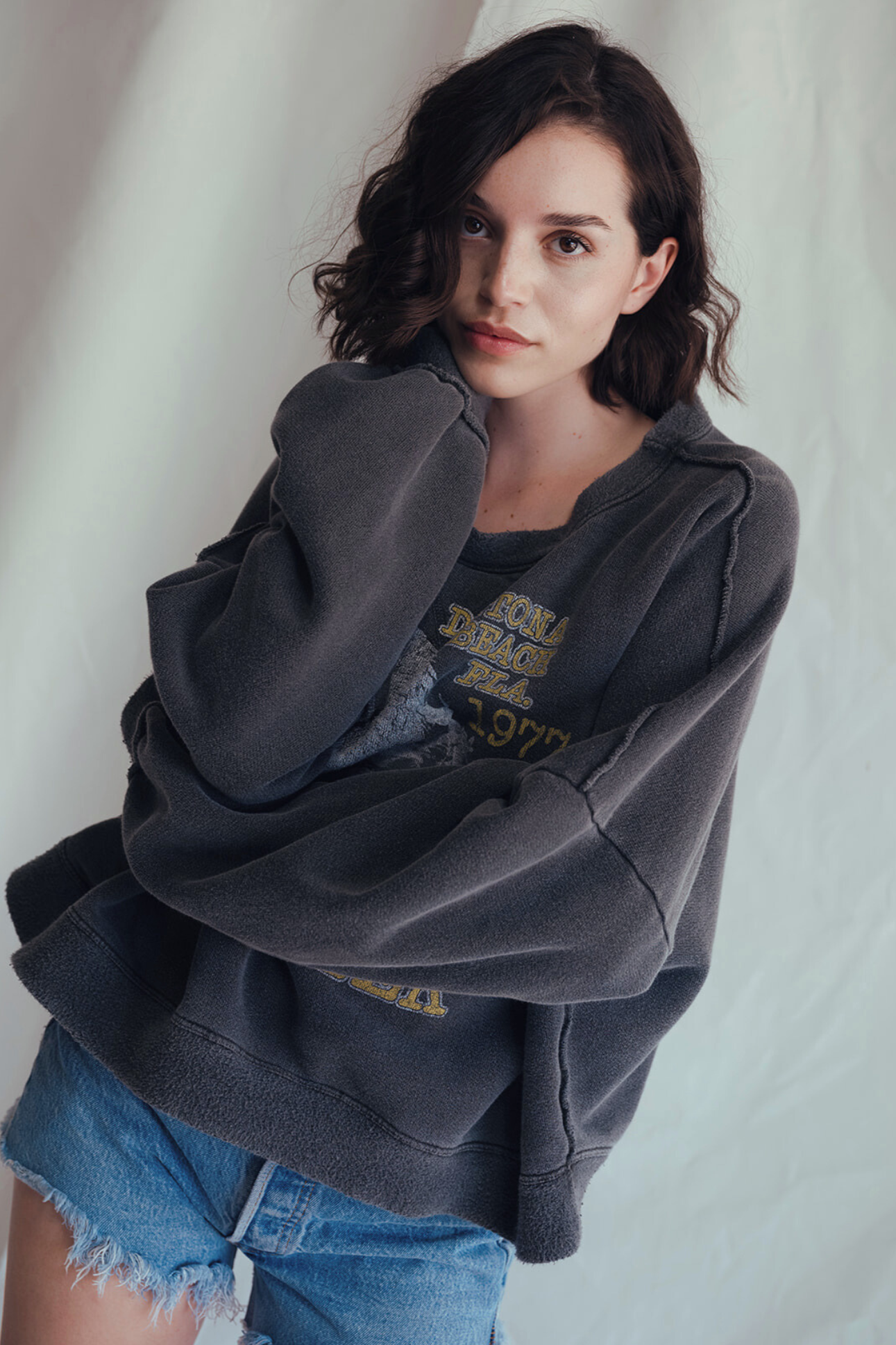 Daytona Beach Fla 1977 Bike Week Womens Sweatshirt Vintage Black