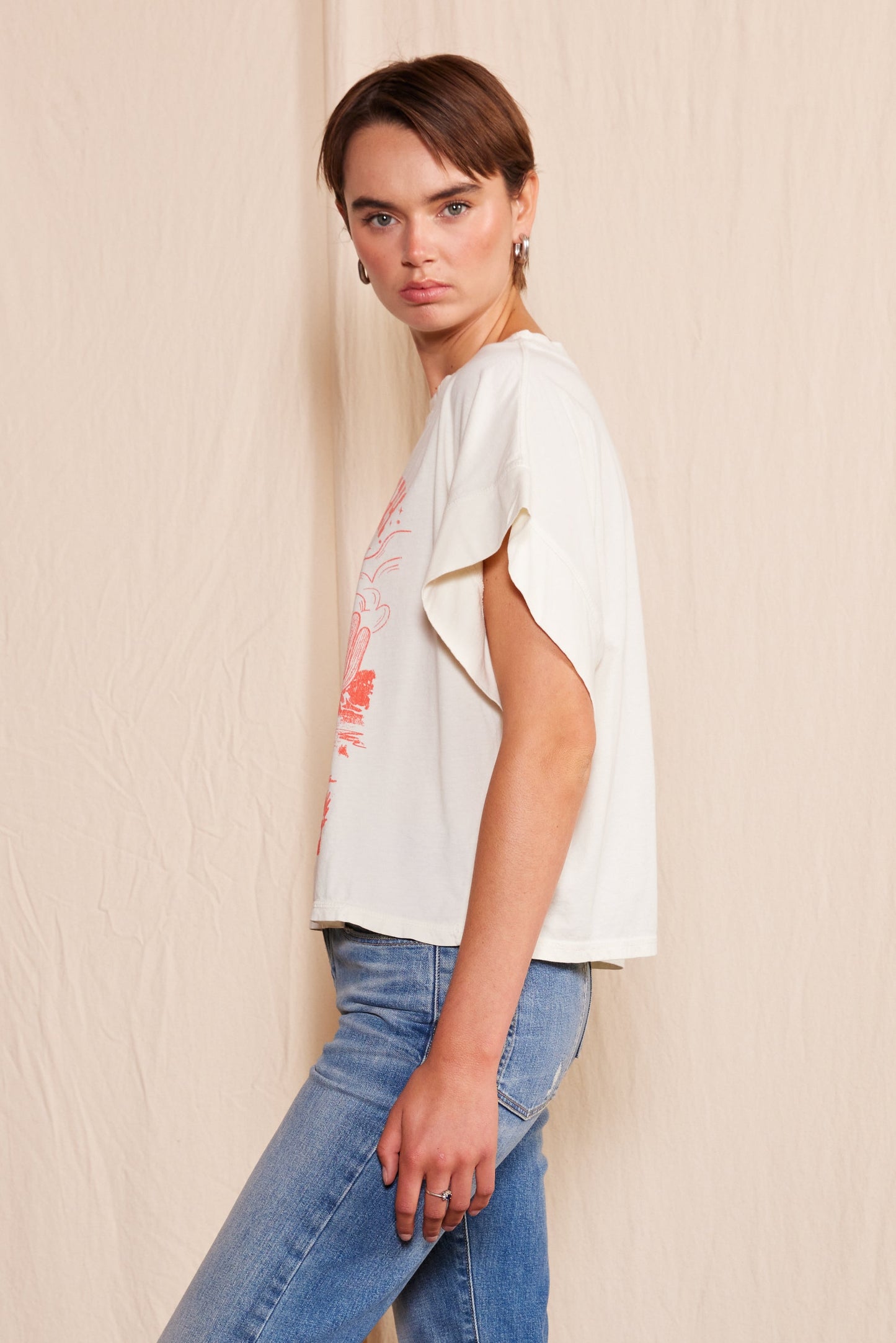 Honky Tonk Cowgirl Crew Neck Womens T Shirt White