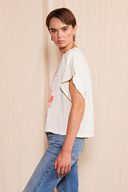 Honky Tonk Cowgirl Crew Neck Womens T Shirt White