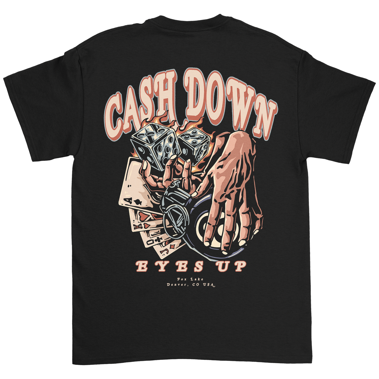 Fox Lake 8 Ball Mens T Shirt