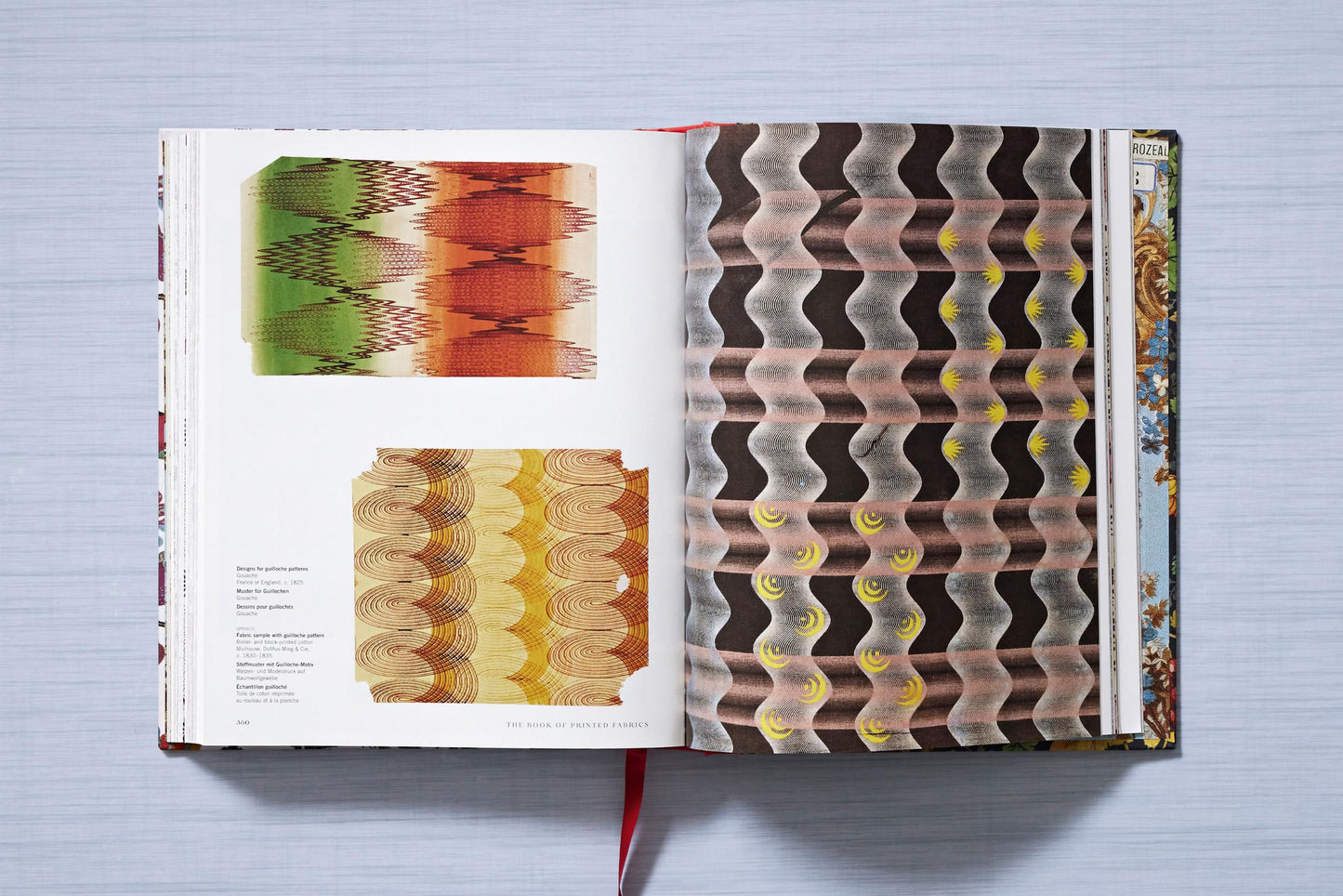The Book of Printed Fabrics. From the 16th century until today (German, French, English) Book