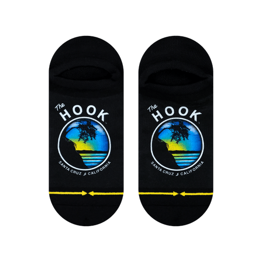 Slidertown The Hook Blue Sky Adult No Show Socks