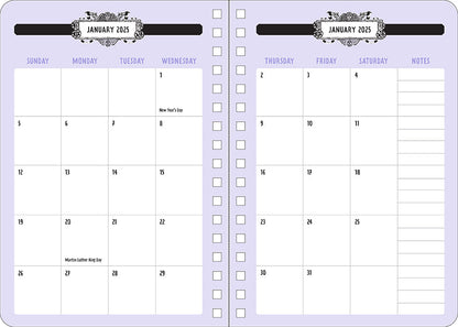 2025 Beetlejuice 13-Month Weekly Planner
