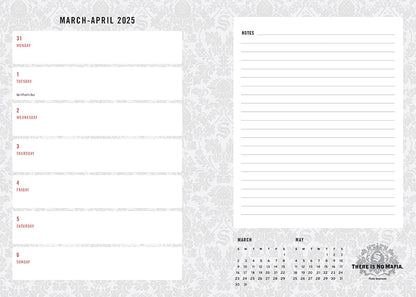 2025 The Sopranos 13-Month Weekly Planner