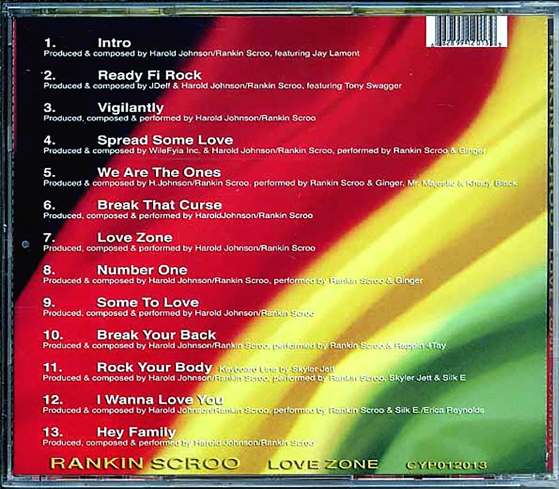 Rankin Scroo - Love Zone Music CD