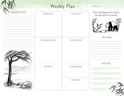 Big Panda and Tiny Dragon Weekly Planner Notepad