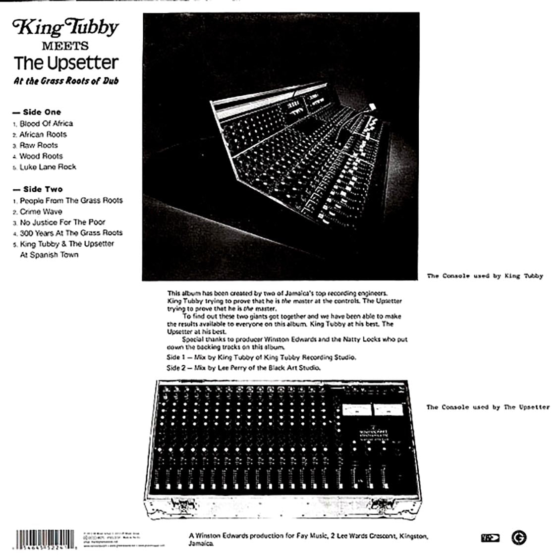 King Tubby, Lee Perry - King Tubby Meets The Upsetter At The Grass Roots Of Dub Vinyl Record