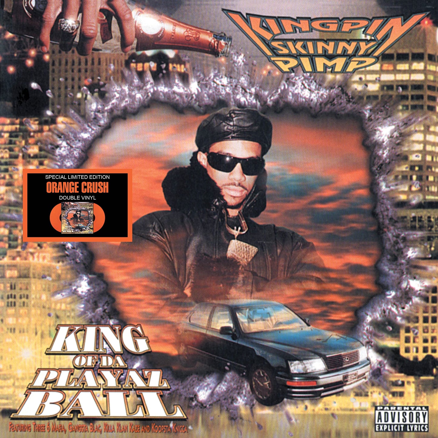 Kingpin Skinny Pimp - King Of Da Playaz Ball [LP] Vinyl Record Album Cover