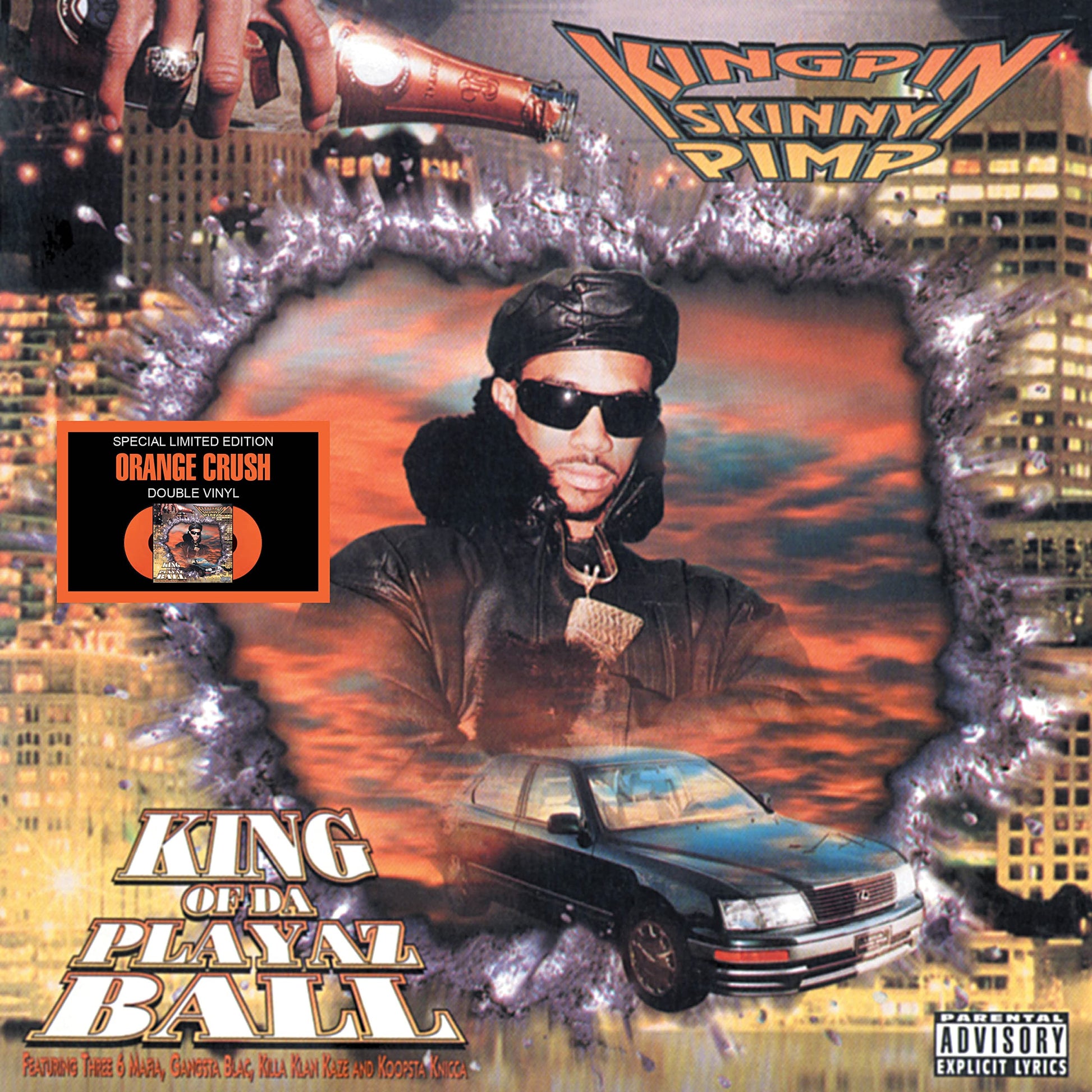 Kingpin Skinny Pimp - King Of Da Playaz Ball [LP] Vinyl Record Album Cover