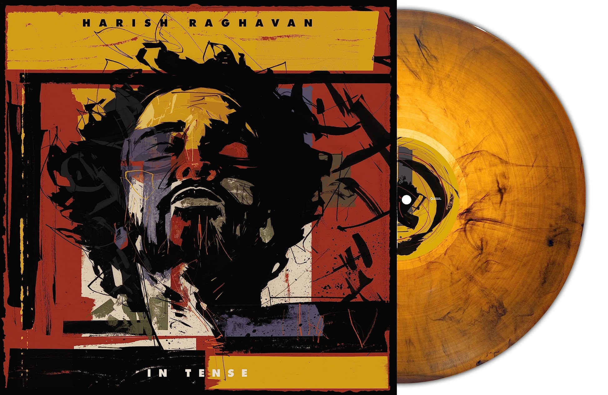 Harish Raghavan - In Tense [Colored Vinyl] (Gate) [Limited Edition] (Org) (Numb) (Ger) Vinyl Record Album Cover