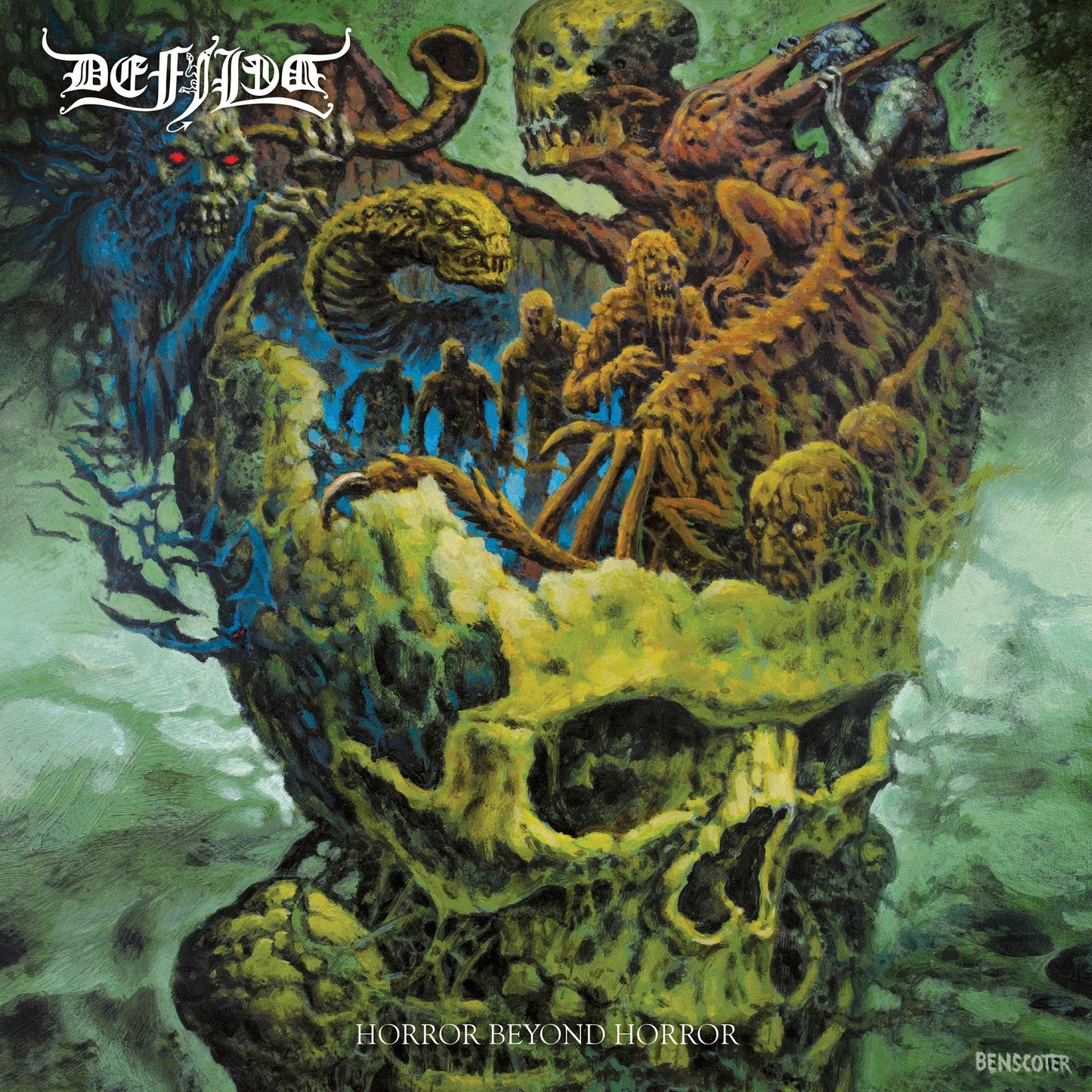 Defiled - Horror Beyond Horror [Clear Vinyl] (Gate) (Grn) [Limited Edition] Vinyl Record Album Cover