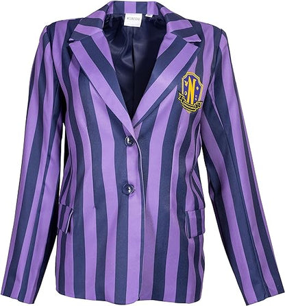 Mad Engine Wednesday Addams Purple Blazer Jacket School