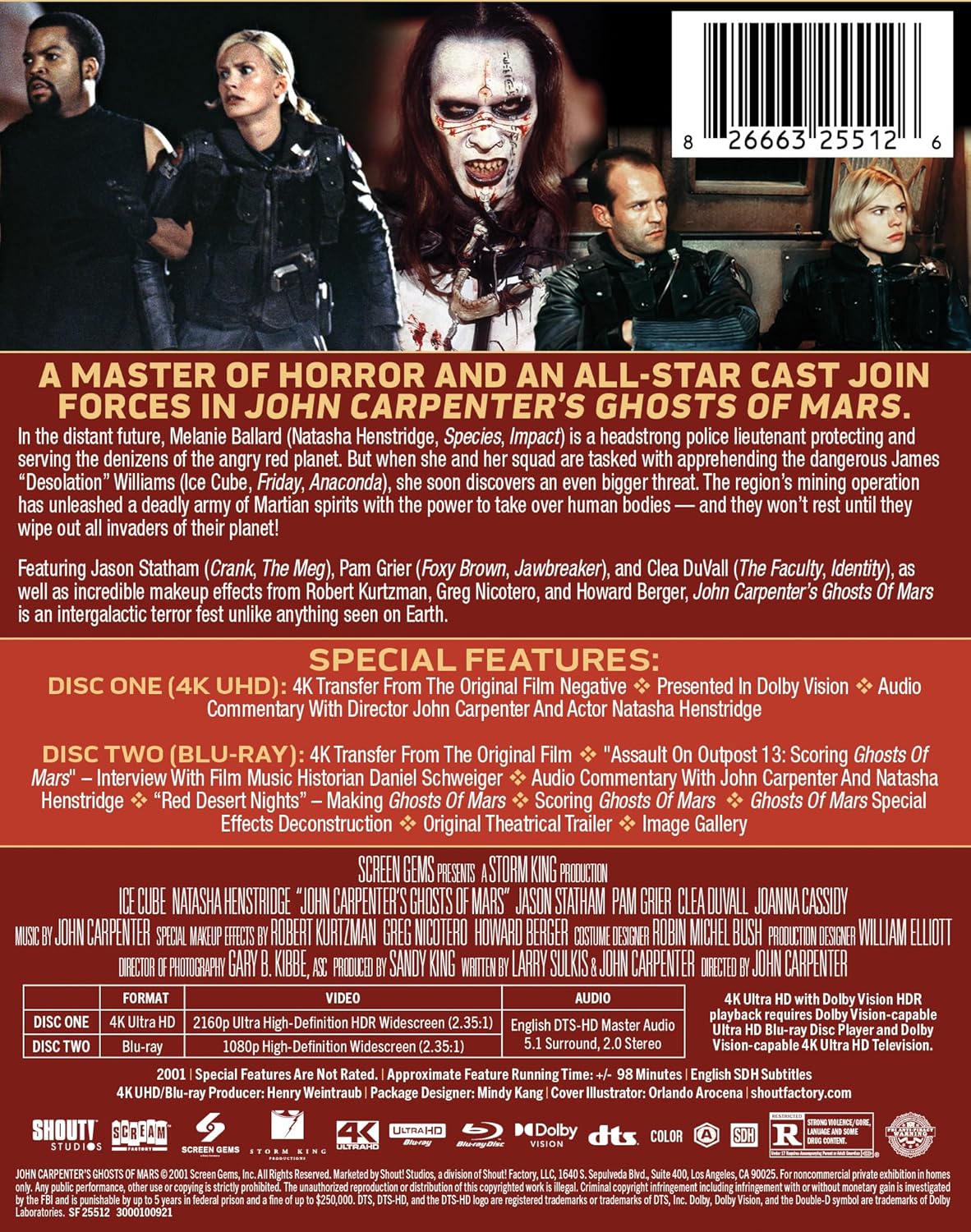 Ghosts of Mars - Limited Edition Steelbook [4K Ultra HD + Blu-ray]