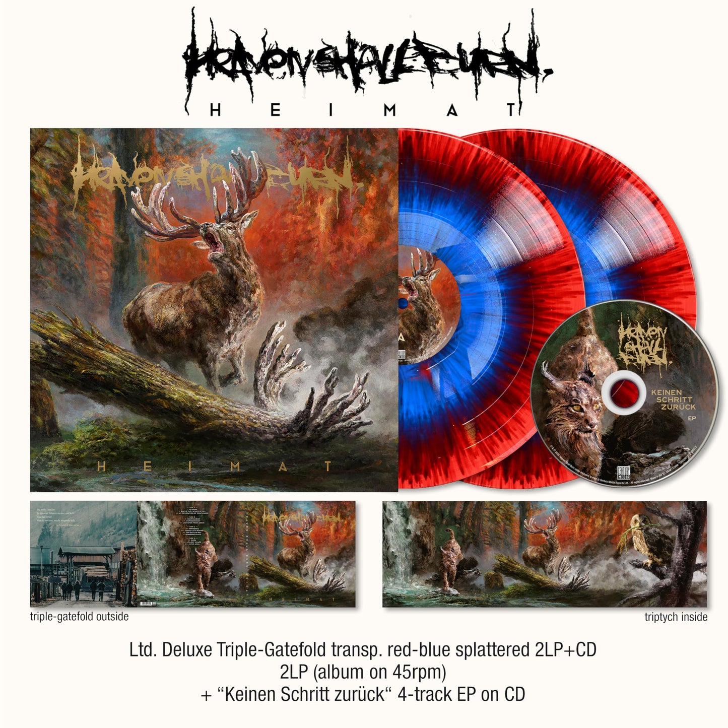 Heaven Shall Burn - Heimat (Blue) [Colored Vinyl] [Deluxe] (Red) (Spla) (Uk) Vinyl Record Album Cover