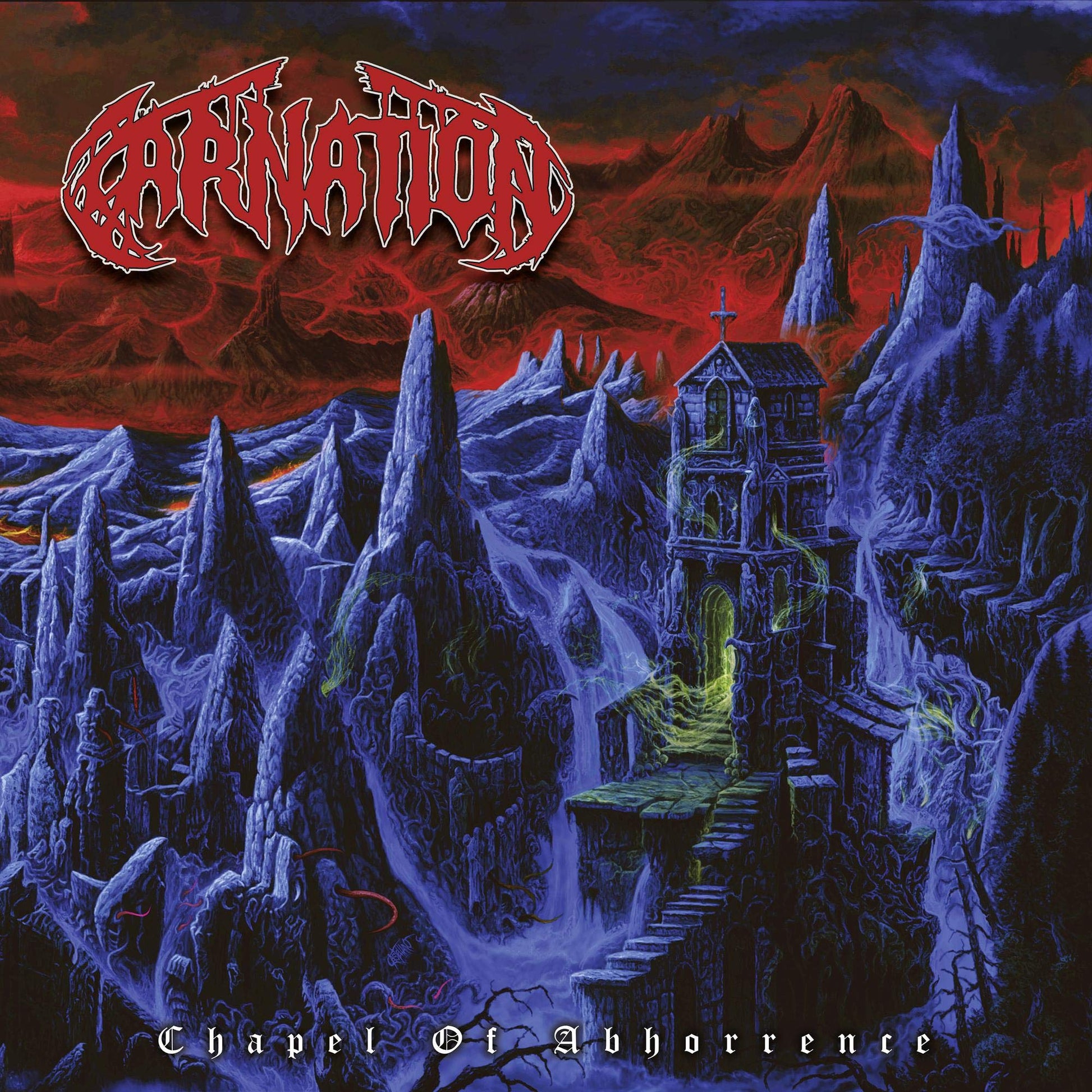 Carnation - Chapel Of Abhorrence [Colored Vinyl] (Gate) (Grn) [Limited Edition] Vinyl Record Album Cover