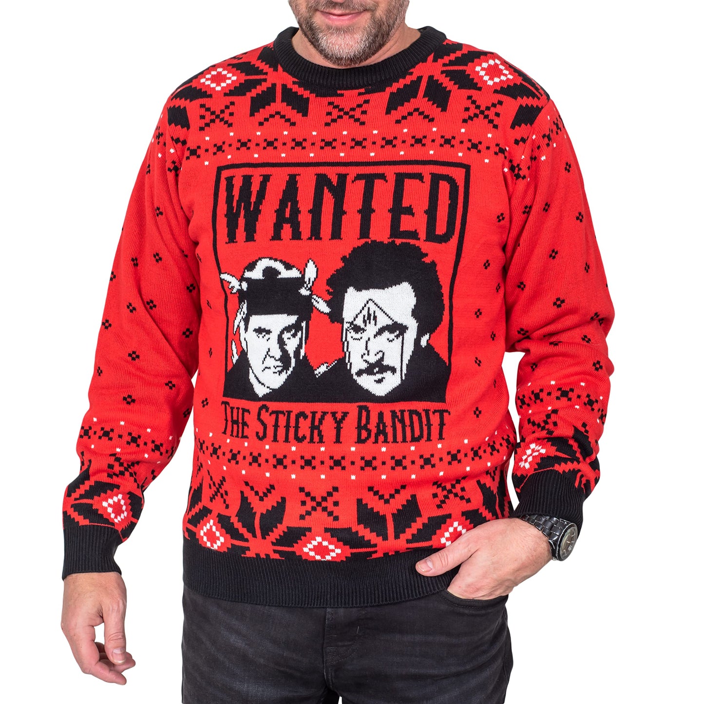 Funniest Xmas Movie Ever Wanted Bad Guys Unisex Ugly Christmas Sweater