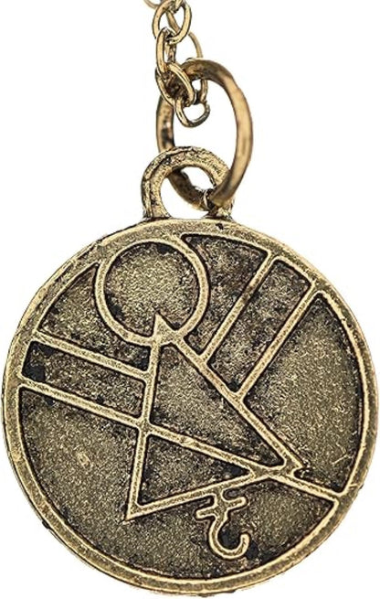 Rune Symbol Pendant Necklace Halloween Cosplay Costume Accessory