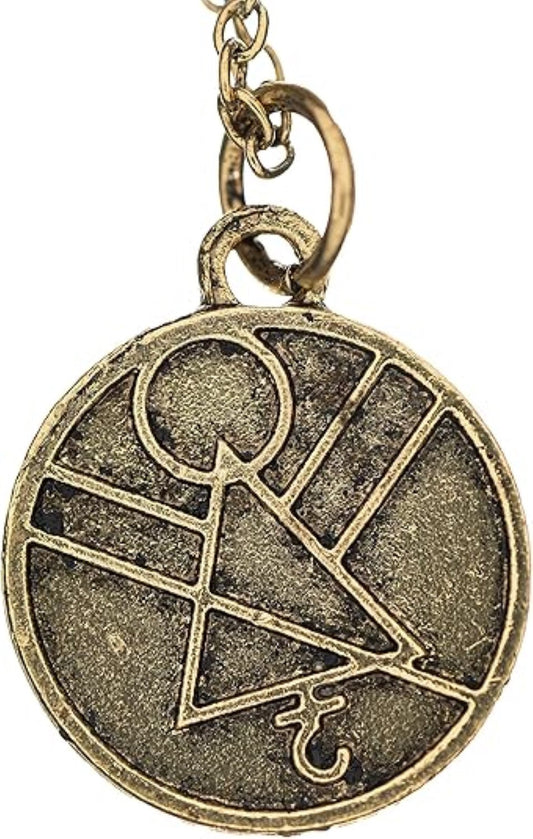 Rune Symbol Pendant Necklace Halloween Cosplay Costume Accessory