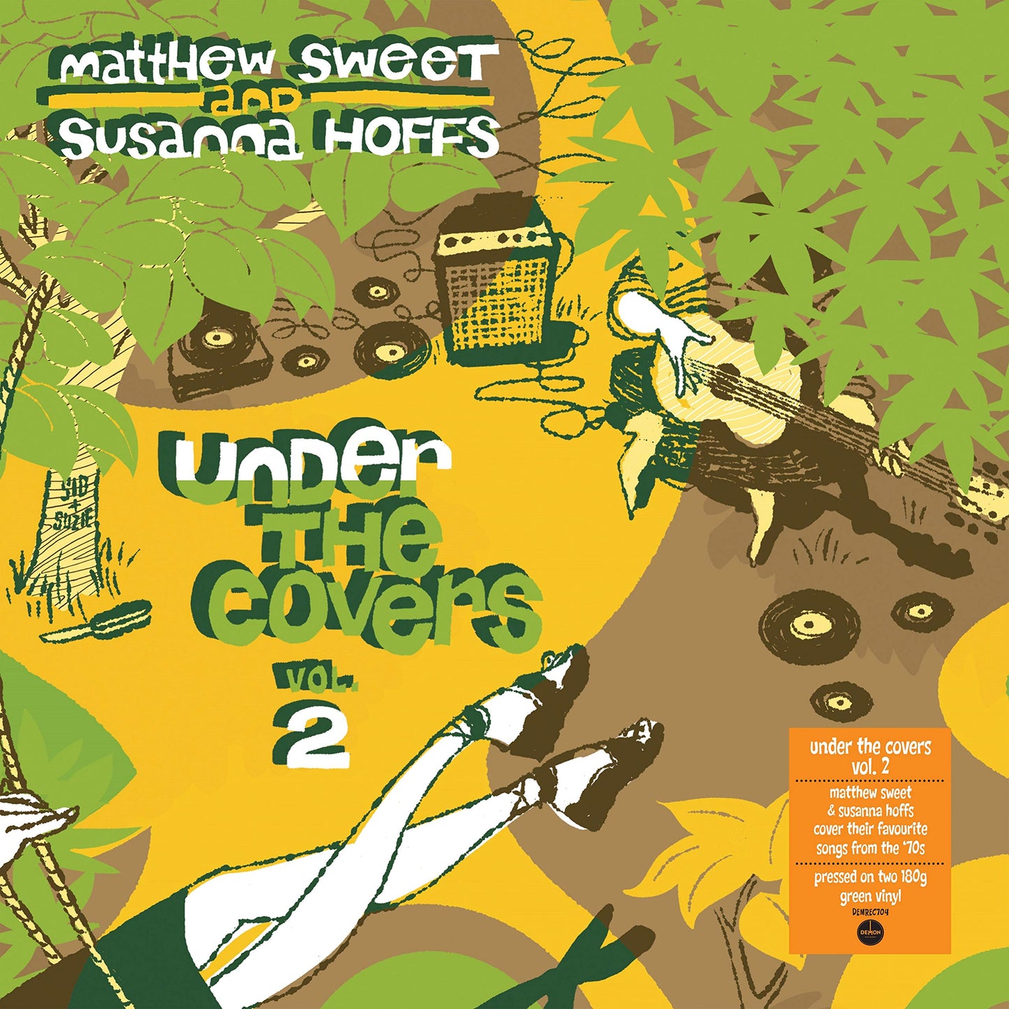 Matthew Sweet / Hoffs,Susanna - Under The Covers Vol 2 [Heavyweight Green Colored Vinyl] Vinyl Record Album Cover