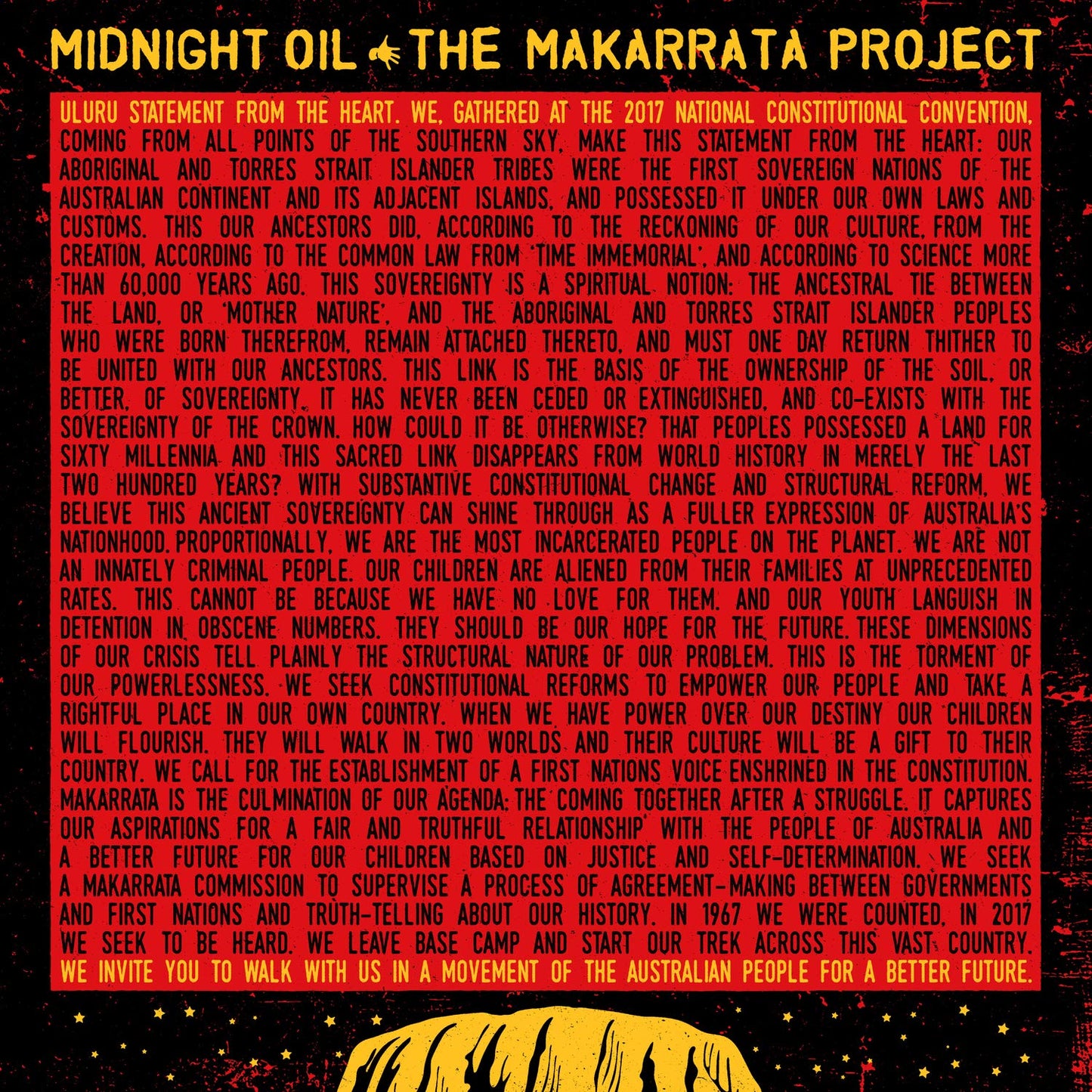 Midnight Oil - Makarrata Project - Black Vinyl [LP] Vinyl Record Album Cover