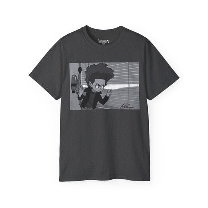 The Boondocks - Huey Packing Heat Black And White Eco Mens T Shirt