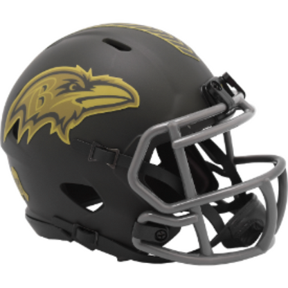 Baltimore Ravens SALUTE TO SERVICE 4 Mini Speed Football Helmet NFL